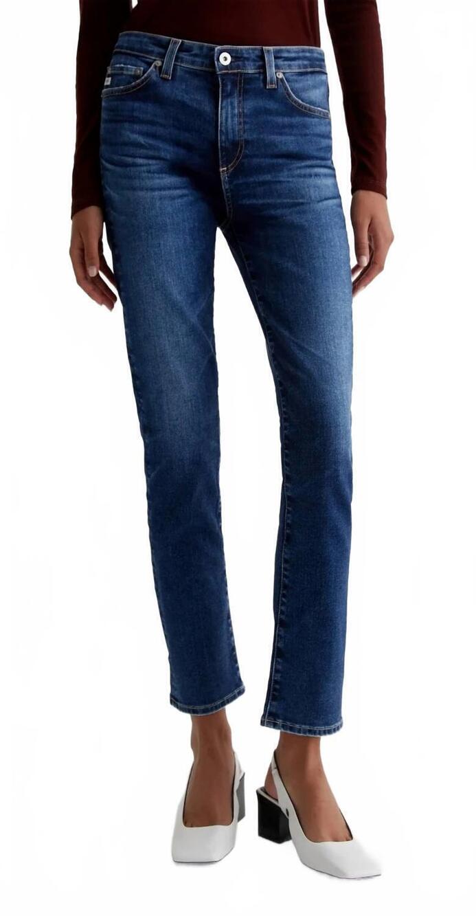 NEW AG JEANS mari high-rise slim straight leg jeans in 8 years east coast